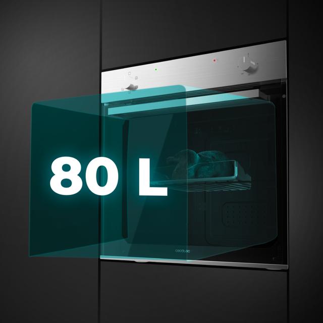 Bolero Hexa C126400 Line A Horno Integrable Convencional C126400 Line de 80L de capacidad, 5 funciones, Convencional, Steam Assist, Steam EasyClean, Clase A, 2800W.