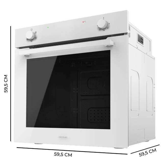 Bolero Hexa C126400 Glass White A Horno Integrable Convencional C126400 Glass White de 80L de capacidad, 5 funciones, Convencional, Steam Assist, Steam EasyClean, Clase A, 2800W.