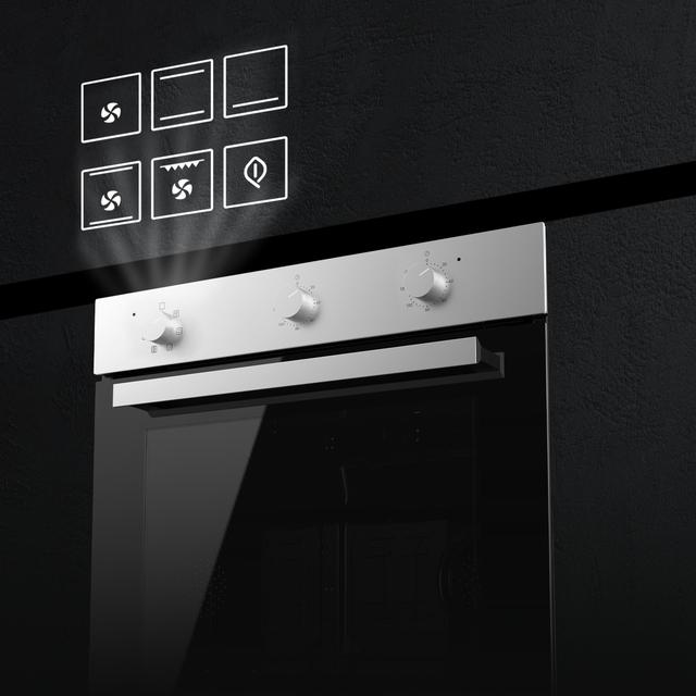 Bolero Hexa M236000 Inox Time A Horno Integrable Multifunción de 70L de capacidad, 6 funciones, Timer,  Clase A, 2800W, Steam Base XXL, Steam Assist, Steam EasyClean, Cooling Fan,  Modo Defrost, Modo Eco, Modo Convección, Puerta Triple Glass.