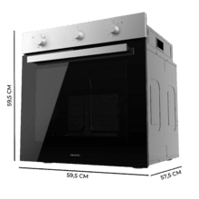 Bolero Hexa M236000 Inox Time A Horno Integrable Multifunción de 70L de capacidad, 6 funciones, Timer,  Clase A, 2800W, Steam Base XXL, Steam Assist, Steam EasyClean, Cooling Fan,  Modo Defrost, Modo Eco, Modo Convección, Puerta Triple Glass.