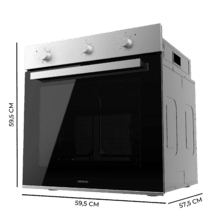 Bolero Hexa M236000 Line Time A Horno Integrable Multifunción de 70L de capacidad, 6 funciones, Timer,  Clase A, 2800W, Steam Base XXL, Steam Assist, Steam EasyClean, Cooling Fan, Modo Defrost, Modo Eco, Modo Convección, Puerta Triple Glass.