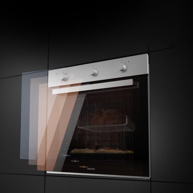 Bolero Hexa M236000 Line Time A Horno Integrable Multifunción de 70L de capacidad, 6 funciones, Timer,  Clase A, 2800W, Steam Base XXL, Steam Assist, Steam EasyClean, Cooling Fan, Modo Defrost, Modo Eco, Modo Convección, Puerta Triple Glass.