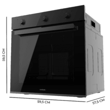 Bolero Hexa M236000 Dark Inox Time A Four intégré multifonction M236000 Dark Inox Time d'une capacité de 70 L, 6 fonctions, Minuterie, Classe A, 2800 W, Base vapeur XXL, Assistance vapeur, Steam EasyClean, Ventilateur de refroidissement, Mode dégivrage, Mode Eco, Mode convection, Porte triple vitrée.