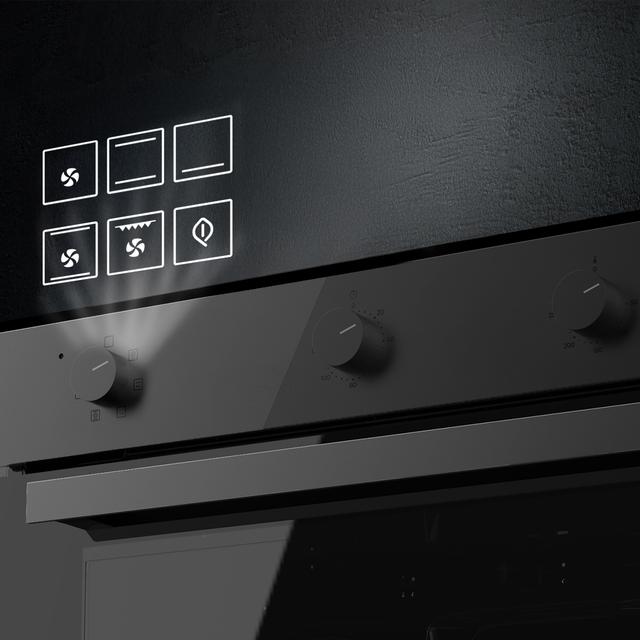 Bolero Hexa M236000 Dark Inox Time A Horno Integrable Multifunción M236000 Dark Inox Time de 70L de capacidad, 6 funciones, Timer,  Clase A, 2800W, Steam Base XXL, Steam Assist, Steam EasyClean, Cooling Fan, Modo Defrost, Modo Eco, Modo Convección, Puerta Triple Glass.