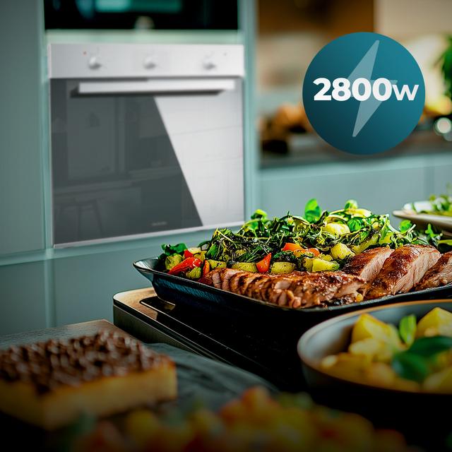 Bolero Hexa M236000 Mirror Time A Horno Integrable Multifunción M236000 Mirror Time de 70L de capacidad, 6 funciones, Timer,  Clase A, 2800W, Steam Base XXL, Steam Assist, Steam EasyClean, Cooling Fan, Modo Defrost, Modo Eco, Modo Convección, Puerta Triple Glass.