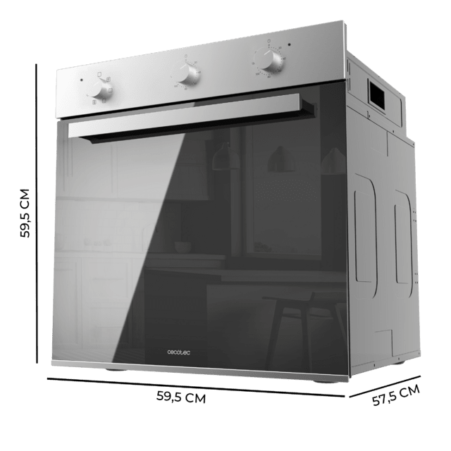 Bolero Hexa M236000 Mirror Time A Horno Integrable Multifunción M236000 Mirror Time de 70L de capacidad, 6 funciones, Timer,  Clase A, 2800W, Steam Base XXL, Steam Assist, Steam EasyClean, Cooling Fan, Modo Defrost, Modo Eco, Modo Convección, Puerta Triple Glass.