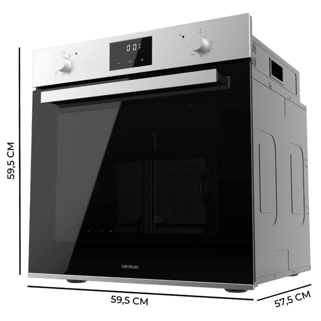 Bolero Hexa M226001 Line A Horno Integrable Multifunción M226001 Line de 70L de capacidad, 7 funciones, Display, Clase A, 2800W, Steam Base XXL, Steam Assist, Steam EasyClean, Cooling Fan, Modo Eco, Modo Convección, Modo Grill, Puerta Triple Glass, Luz Interior.