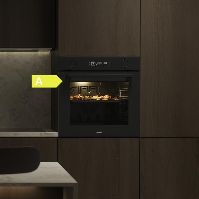 Bolero Hexa AF326000 Glass Black A Forno a incasso Multifunzione Airfryer AF326000 Glass Black da 73L di capacità, 12 funzioni, Classe A, 3250W, Steam Base XXL, Steam Assist, Steam EasyClean, Pizza Master, Airfryer Master, Ventola di raffreddamento, Modalità Eco.