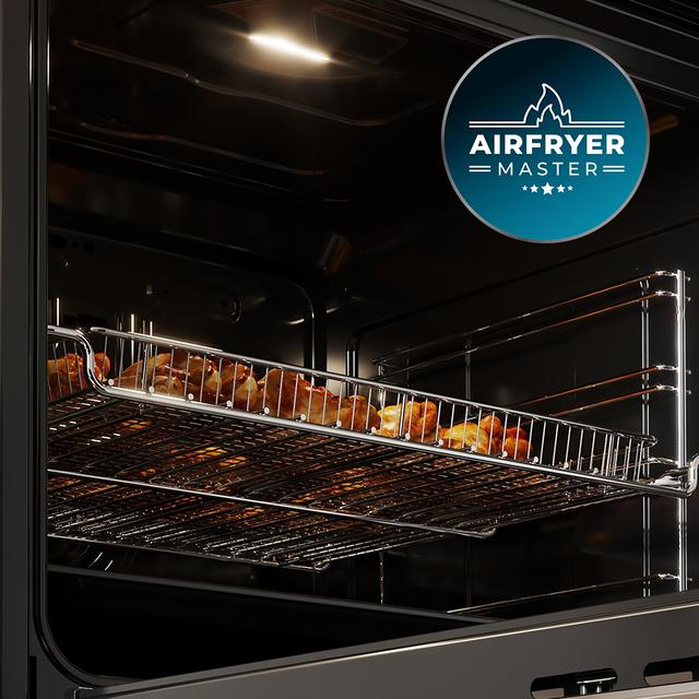 Bolero Hexa AF326000 Glass Black A Forno a incasso Multifunzione Airfryer AF326000 Glass Black da 73L di capacità, 12 funzioni, Classe A, 3250W, Steam Base XXL, Steam Assist, Steam EasyClean, Pizza Master, Airfryer Master, Ventola di raffreddamento, Modalità Eco.