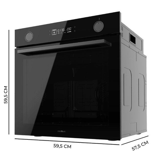 Bolero Hexa AF326000 Glass Black A Horno Integrable Multifunción Airfryer AF326000 Glass Black de 73L de capacidad, 12 funciones, Clase A, 2800W, Steam Base XXL, Steam Assist, Steam EasyClean, Pizza Master, Airfryer Master, Cooling Fan, Modo Eco.