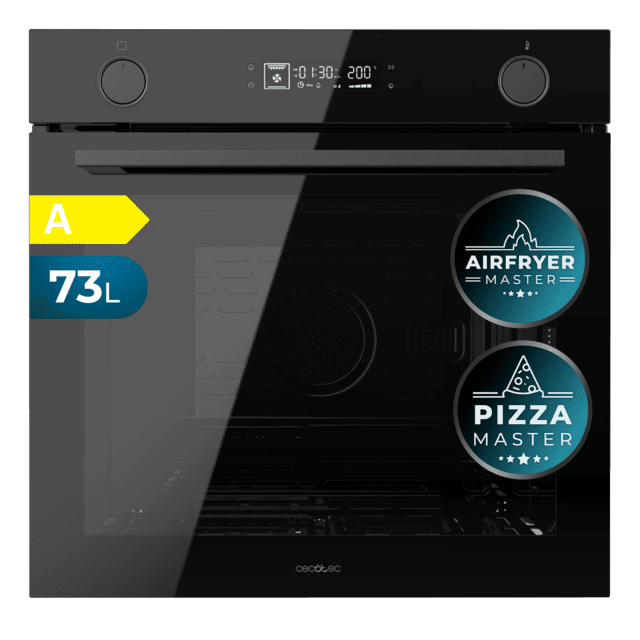 Bolero Hexa AF326000 Glass Black A Horno Integrable Multifunción Airfryer AF326000 Glass Black de 73L de capacidad, 12 funciones, Clase A, 2800W, Steam Base XXL, Steam Assist, Steam EasyClean, Pizza Master, Airfryer Master, Cooling Fan, Modo Eco.