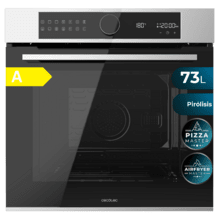 Bolero Hexa P516000 Line A Horno Integrable Pirolítico P516000 Line de 73L de capacidad, 14 funciones, Dual Display, Clase A, 3250W, Pirólisis, Pizza Master, Airfryer Master,Cooling Fan, Precalentamiento rápido, Modo Defrost, Modo Convección, Modo Eco, Guías telescópicas.