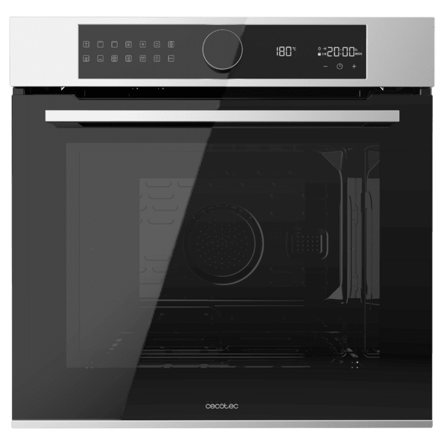 Bolero Hexa P516000 Line A Horno Integrable Pirolítico P516000 Line de 73L de capacidad, 14 funciones, Dual Display, Clase A, 3250W, Pirólisis, Pizza Master, Airfryer Master,Cooling Fan, Precalentamiento rápido, Modo Defrost, Modo Convección, Modo Eco, Guías telescópicas.