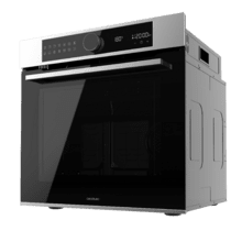 Bolero Hexa P516000 Line A Horno Integrable Pirolítico P516000 Line de 73L de capacidad, 14 funciones, Dual Display, Clase A, 3250W, Pirólisis, Pizza Master, Airfryer Master,Cooling Fan, Precalentamiento rápido, Modo Defrost, Modo Convección, Modo Eco, Guías telescópicas.