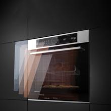 Bolero Hexa P516000 Line A Horno Integrable Pirolítico P516000 Line de 73L de capacidad, 14 funciones, Dual Display, Clase A, 3250W, Pirólisis, Pizza Master, Airfryer Master,Cooling Fan, Precalentamiento rápido, Modo Defrost, Modo Convección, Modo Eco, Guías telescópicas.