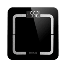 Surface Precision Smart Healthy. Báscula de Baño Digital inteligente con Alta precisión, Cristal templado color negro de alta seguridad, Pantalla LCD invertida, 180K