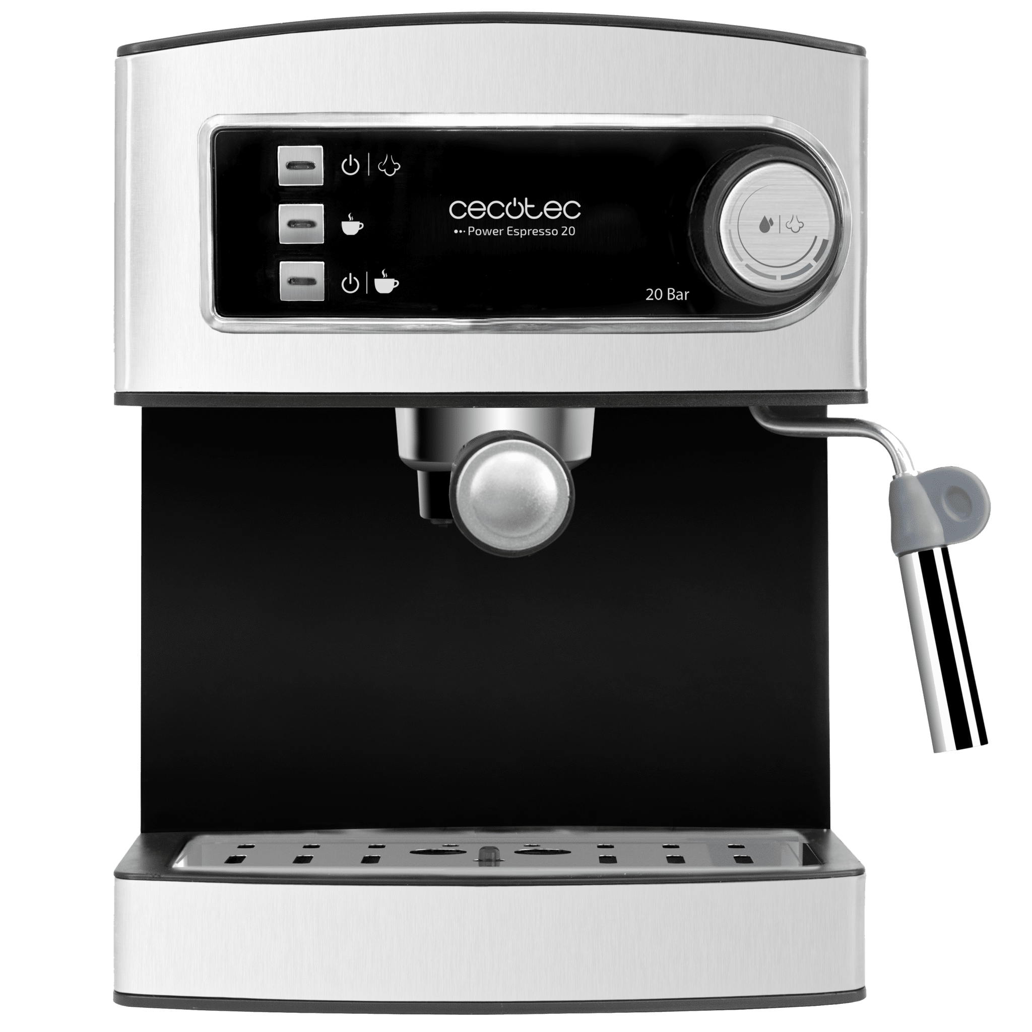 Cecotec Cafetera Power Espresso 20 Express Con Molinillo Plateado