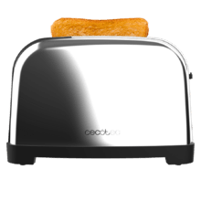 Toastin' time 1700 Double Inox Tostapane in acciaio con quattro fessure corte, potenza di 1700 W e griglia scaldabrioche.