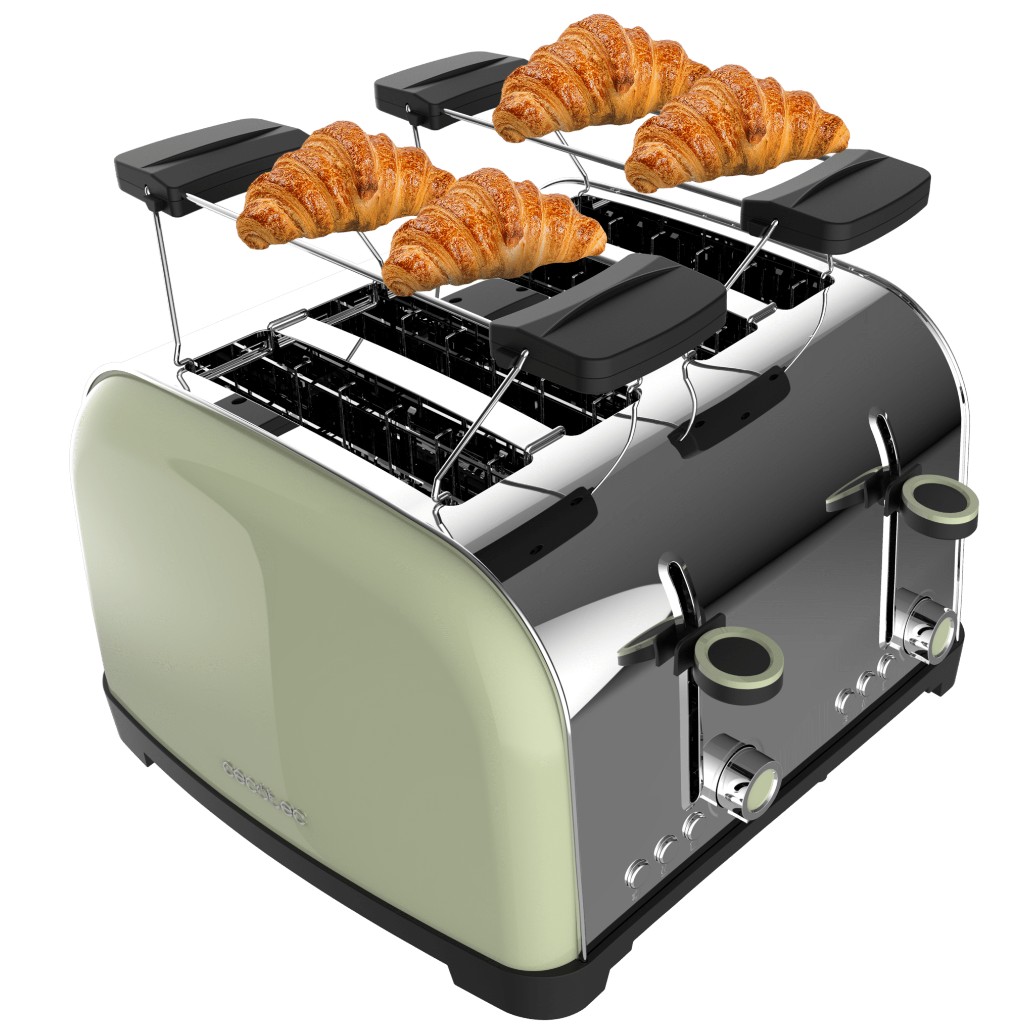Toastin' time 1700 Double Green Torradeira vertical Cecotec