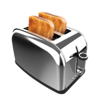 Torradeira vertical Toastin' time 850 Inox Lite Torradeira vertical de aço com dupla ranhura curta e 850 W de potência.