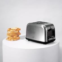 Toastin' time 850 Inox Life Vertikaler Stahltoaster mit doppeltem kurzen Schlitz und 850 W Leistung.