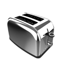 Toastin' time 850 Inox Lite Tostapane in acciaio con doppia fessura corta e potenza di 850 W.