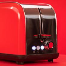 Tostapane Toastin' time 850 Red Lite Tostapane in acciaio con doppia fessura corta e potenza di 850 W.