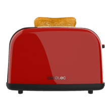 Toastin' time 850 Red Lite Tostador vertical de acero con doble ranura corta y 850 W de potencia.