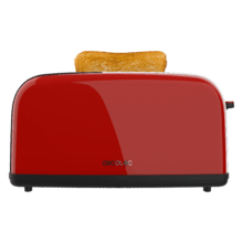 Toastin' time 850 Red Long Lite Tostapane verticale in acciaio con una fessura lunga e una potenza di 850 W.