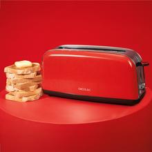 Toastin' time 850 Red Long Lite Grille-pain vertical en acier avec une fente longue et 850 W de puissance.