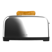 Toastin' time 1500 Inox Lite Tostapane in acciaio con doppia fessura lunga e potenza di 1500 W.