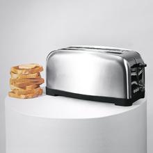 Toastin' time 1500 Inox Lite Grille-pain vertical en acier avec deux fentes longues et 1500 W de puissance.