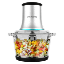 Hachoir ChopBeat 2000 Vindaloo Glass Hachoir électrique pour viande et légumes de 400 W et d'une capacité de 500 g avec 4 lames.