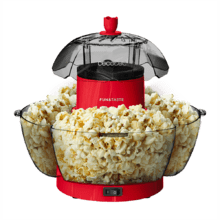 Fun&Taste P'Corn Lotus Palomitero de 1200 W, Palomitas Listas En 2 Minutos, incluye 4 recipientes extraíbles con una capacidad total de 4,5 L.