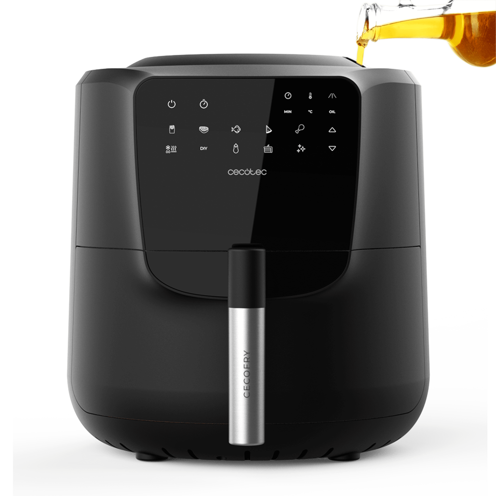 Cecotec Cecofry&Grill Duoheat 8000 Luftfritteuse mit Doppelgrill, Air Fryer, 8 l, 2.200 W, perfekte Vergoldung und Grillgeschmack bei Fleisch, Temperatur zwischen 80-200 °C, 8 Menüs und Fenster