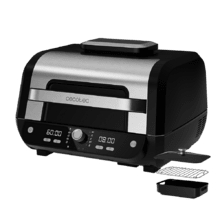 Friggitrice ad aria grill Cecofry FireDome 8000 Pro 1700W, doppia resistenza, 12 modalità di cottura e 4 livelli di grill.