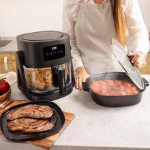 Friggitrice ad aria reversibile 3 in 1 Cecofry Flip&Grill 4500 da 1500 W e 6 menu preimpostati.