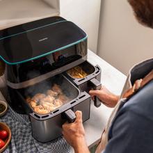 Friggitrice ad aria senza olio Cecofry DuoSize 9000 Digital con capacità di 9 L con due cestelli da 5,5 e 3,5 litri, doppia temperatura e tecnologia PerfectCook.