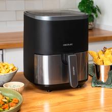 Cecofry Fantastik Inox 4000 Freidora de aire sin aceite / Airfryer digital de 1400 W, 4 L de capacidad y diseño con acabados en acero inoxidable.