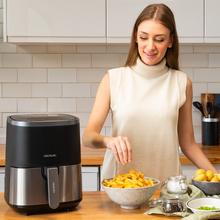 Cecofry Fantastik Inox 4000 Digitale Diätfritteuse mit 1400 W, 4 L Fassungsvermögen und Edelstahldesign.