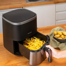 Cecofry Fantastik Inox 4000 Freidora de aire sin aceite / Airfryer digital de 1400 W, 4 L de capacidad y diseño con acabados en acero inoxidable.