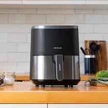 Cecofry Fantastik Inox 4000 Freidora de aire sin aceite / Airfryer digital de 1400 W, 4 L de capacidad y diseño con acabados en acero inoxidable.