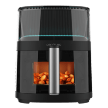 Cecofry Neon 5000 Diät-Fritteuse mit 5-Liter-Kochbereich mit Wasserspray, Touch-Steuerung und leuchtendem Design.