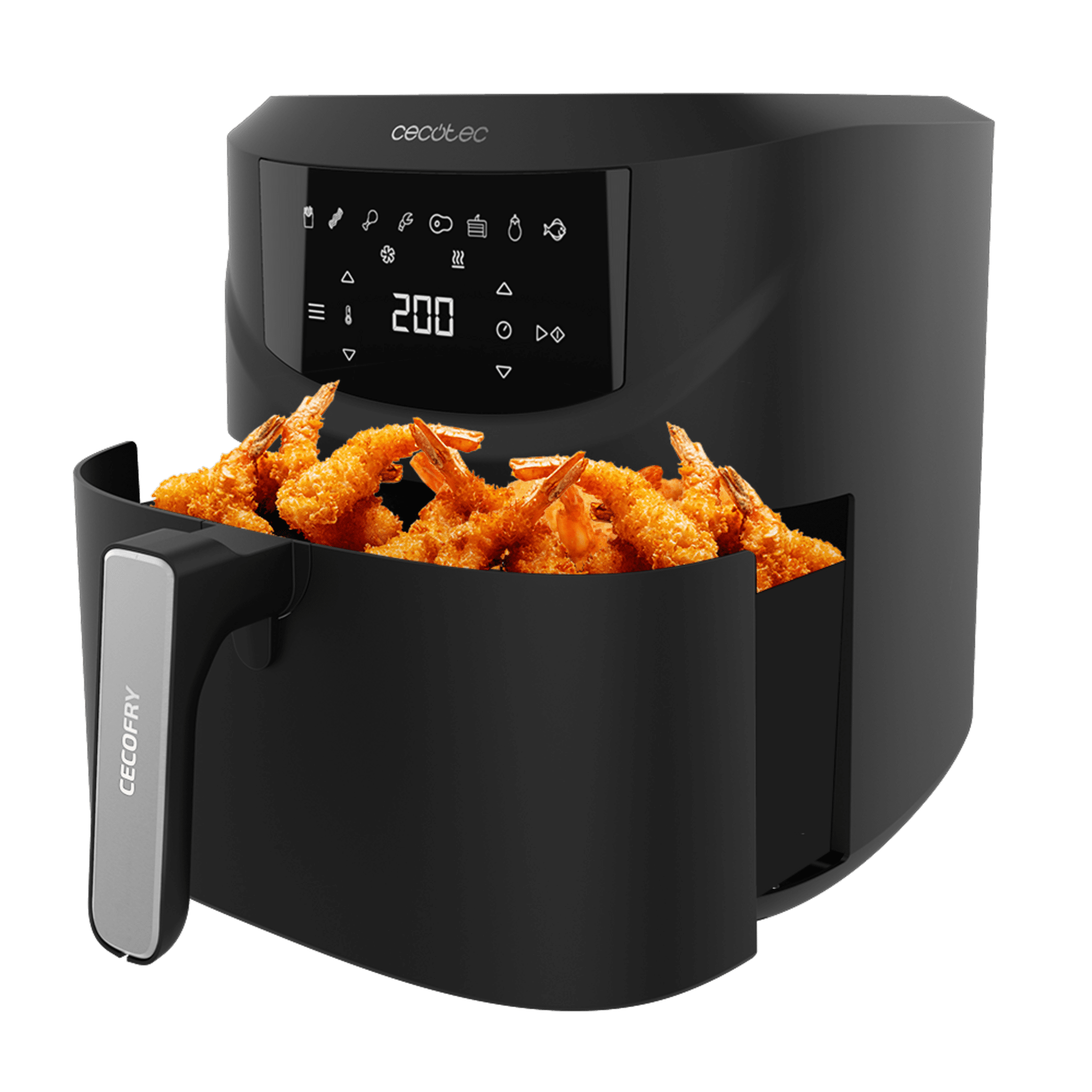 Cecotec Cecofry Absolute 7600 Hot Air Fryer 7.6 L 2000 W, Digital and  Compact, PerfectCook Technology, Adjustable Temperature and Time, Touchpad,  8
