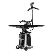 Total Iron 10100 Pro. Centro de Planchado Inteligente con Plancha Vertical y Horizontal, Succión e Inflado, 5 Programas para 5 Tejidos, 220 g/min y 5 Bares