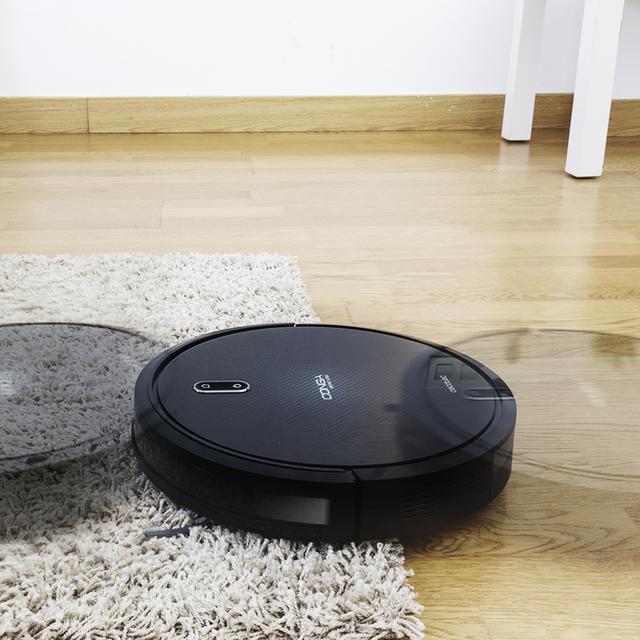 Robot aspirateur et nettoie-sols Conga 1090. Il aspire, balaie, nettoie le sol et passe la serpillière, iTech Space, 5 modes, 1400 Pa, détection d'obstacles, brosse pour les poils d'animaux, autonomie de 160 min