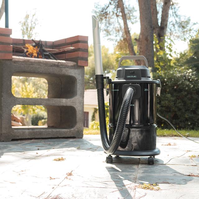 Aspiracenere Conga PopStar 12200 Ash. Ugello Alluminio, Tubo di aspirazione con rivestimento in metallo, Potenza 1200 W, Serbatoio in acciaio inossidabile, Capacità 20 litri