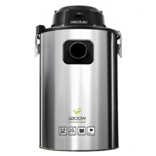 Aspiracenere Pellet Conga PowerAsh 1200 Steel. Grande potenza, ultraresistente, ideale per cenere, carbone e segatura, 1200 W, serbatoio in acciaio INOX e 20 L, ugello e tubo magnetici.
