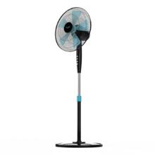Ventilatore a piantana EnergySilence 510. 5 pale, oscillazione, 3 velocità, regolabile (115-135 cm), motore in rame, 40 W