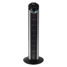 Ventilador de Torre Digital con Temporizador EnergySilence 890 Skyline. 50 W, 30'' (76cm) de Altura, Oscilante, Motor de Cobre, 3 Velocidades, 3 Modos, Negro